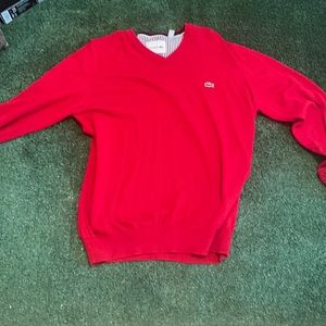 Lacoste red sweater /shirt